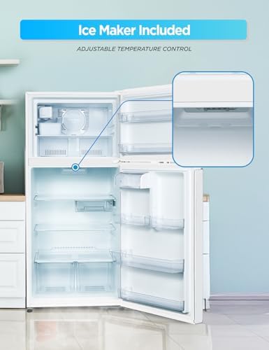 Commercial Cool 18 Cu. Ft. Top Mount Refrigerator, Ice Maker, CCR1800GIMW - Image 3