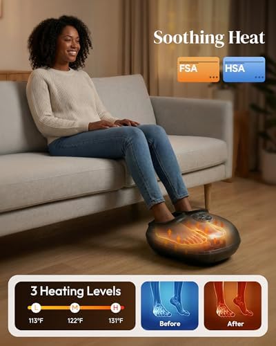 Heycool Shiatsu Foot Massager with Heat FSA Eligible HSA, Gift Men Women - Image 3