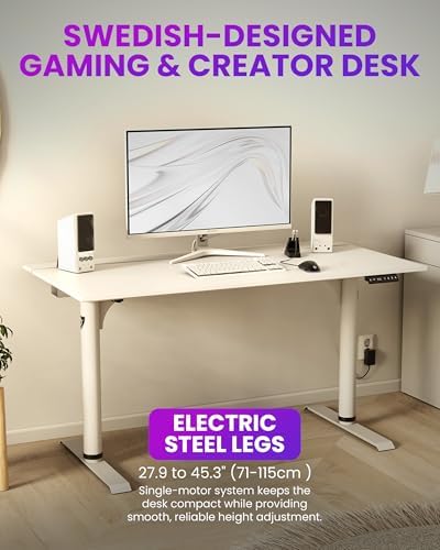 Arozzi Arena Nordico Electric Standing Desk White - Image 2