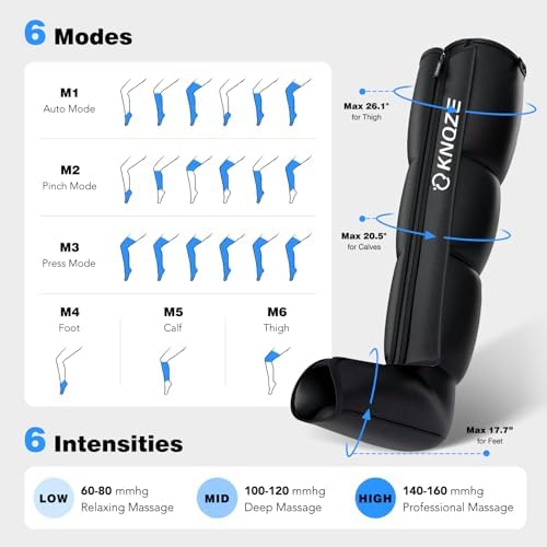 KNQZE Air Compression Recovery System, Foot and Full Leg Recovery Boots with Dynamic Pressure for Fast Therapy, Professional Device for Circulation and Pain Relief - Image 5