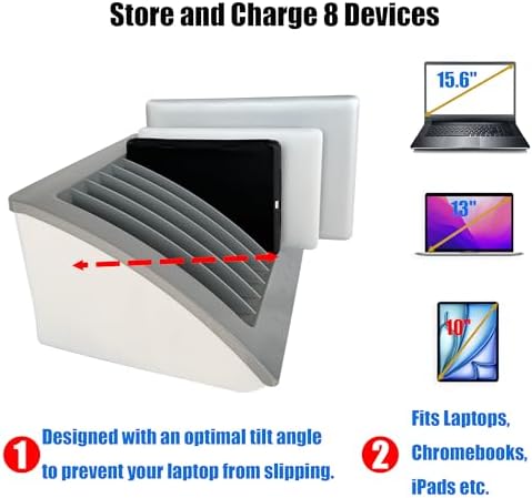6-Pack | 8-Device Laptop & Tablet Charging Station - Image 6