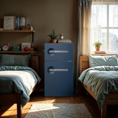 Frigidaire, 3.1 Cu. Ft. 2 Door Retro Series Compact Refrigerator, Built-In Side Bottle Opener, Blue - Image 7
