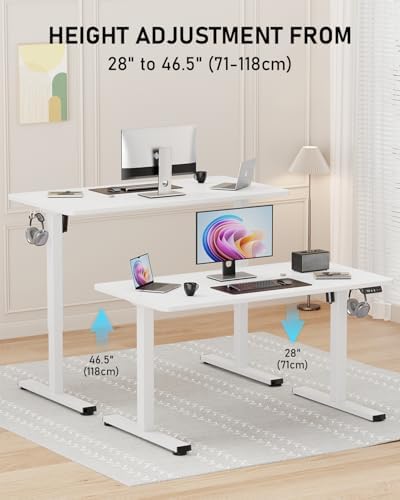 40" Small Electric Standing Desk Adjustable Height for Home Office - Image 3