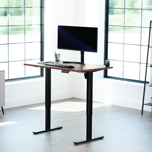VIVO Dark Walnut 48 x 30 in Standing Desk, DESK-KIT-1B5D - Image 2