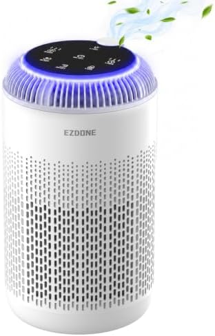 Compact Air Purifiers for Bedroom, Home with Essential Oil Diffuser by EZDONE