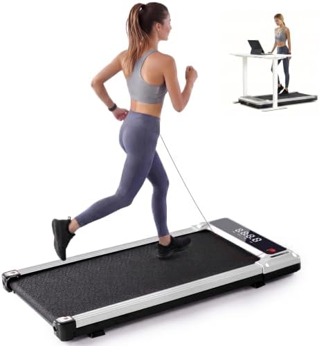Foldable Walking Pad Treadmill for Home Office with Handle Bar, 3-in-1 Portable Treadmill Under Desk, Low Noise Operation, Remote Control & LED Display, Black by Relaxinsideexploreoutside