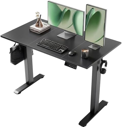YDN Electric Standing Desk, 48x24 Inch, Black by YDN