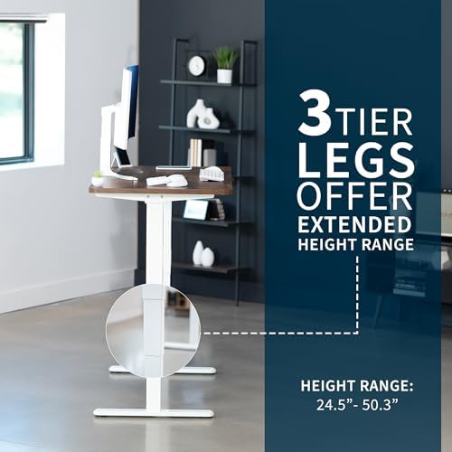 VIVO Rustic Vintage Brown 55 x 28 in Standing Desk, DESK-KIT-2W55N - Image 5