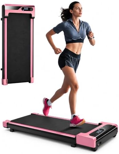 Walking Pad Treadmill for Home - Under Desk Treadmills Portable Mini Compact Walk Pads for Small Spaces Office Indoor Apartment Floor Flat Running Machine with Remote Quiet Lightweight by Unknown