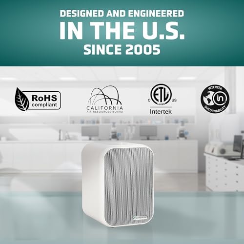 GermGuardian 4-In-1 Tabletop HEPA Air Purifier for Home with HEPA PURE Air Filter, UV-C Light & Odor Reduction, Zero Ozone Verified, AC4175W, White - Image 4