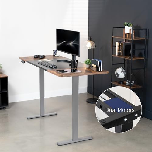 VIVO Black/Vintage Brown 71 x 30 in Standing Desk, DESK-KIT-E2G7BN - Image 3