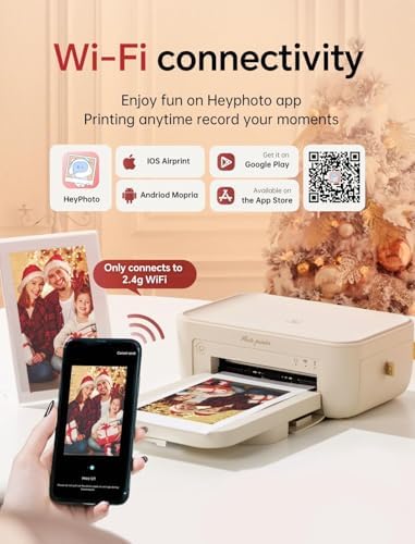 HPRT Photo Printer 4x6,+20 Sheets&1ribbon, Picture Printer for iPhone, Android, Smartphone, AR Video Printing, Portable Photo Printers CP4100 - Image 4