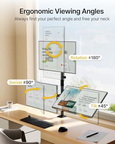 monTEK Triple Monitor Stand for 17-32" Screens, 22 lbs Each - Image 4