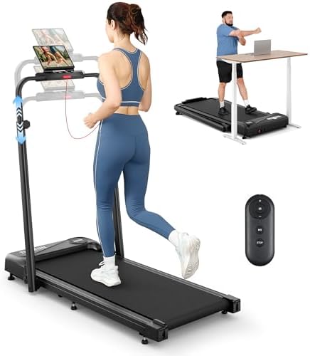 THERUN Walking Pad with Handle Bar, 300 lbs 6.2 mph Under Desk Treadmill by THERUNFITNESS