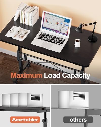 Small Standing Desk Adjustable Height,Mobile Stand Up Desk with Wheels - Image 4