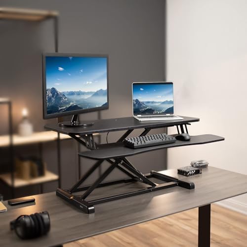 VIVO Black 36 in Standing Desk Converter, DESK-V036KB - Image 2