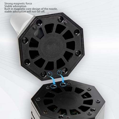 Electric Air Duster, 130000RPM Mini Turbo Fan with 2 Magnetic Nozzles Stepless USB Rechargeable Cordless Super Jet Dry Blower for Car Computer - Image 5