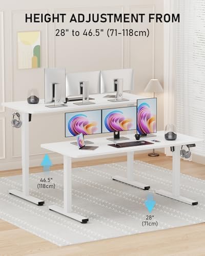 55" Large Electric Standing Desk Adjustable Height for Home Office - Image 3