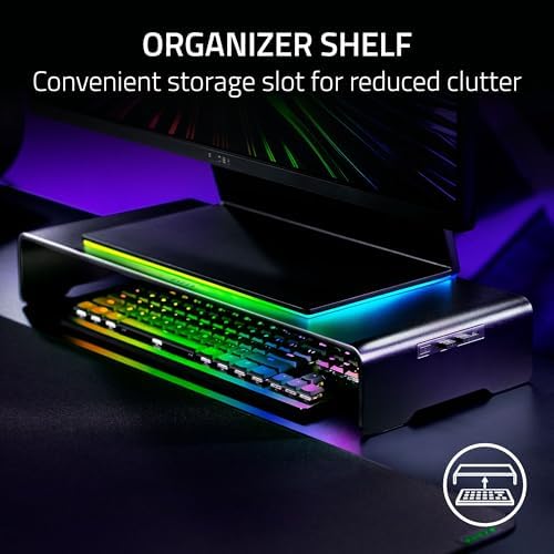 Razer Monitor Stand Chroma, 4 Port Hub, USB-A, USB-C, HDMI - Image 5