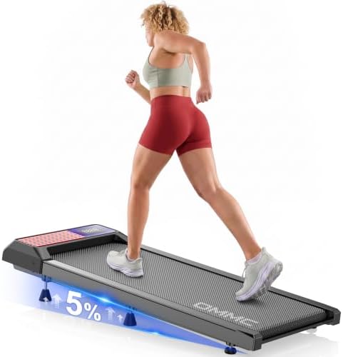 2.5HP Walking Mat with Incline pad,Under Desk Treadmill, Walking Running Pad with Remote,3 in 1 Low Noise Small Mini Portable Treadmill with Led Screen,Compact Treadmills for Home Office by OMMC