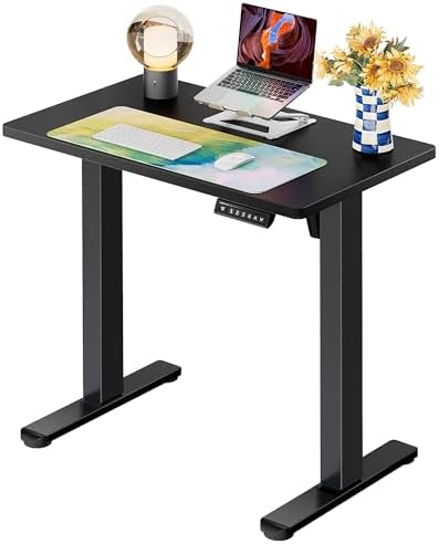 ErGear 31 X 19 Inch Height Adjustable Electric Standing Desk, Black by ErGear