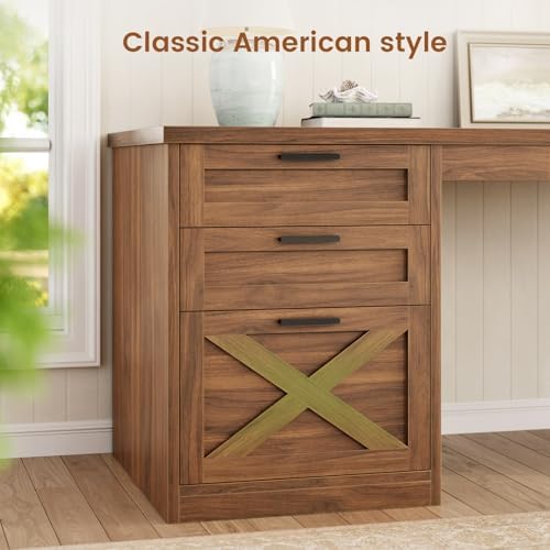 SEDETA 67" Farmhouse Executive L Shaped Desk with 3 Drawers - Image 7