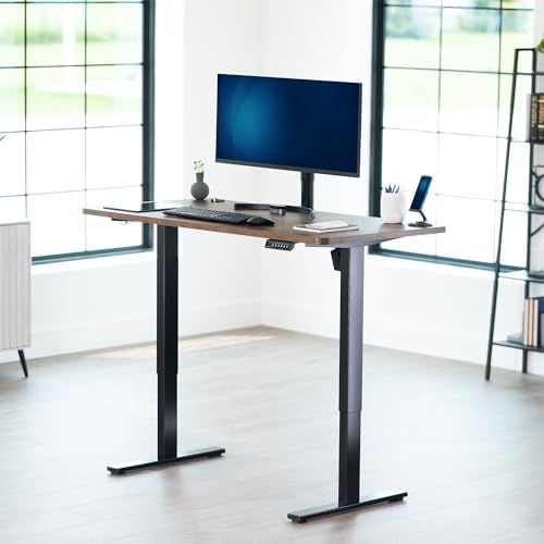 VIVO Rustic Vintage Brown 55 x 28 in Standing Desk, DESK-KIT-1B55N - Image 2