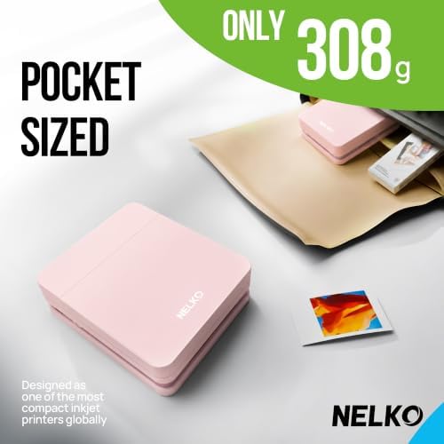 Nelko PP01 Photo Printer, 2x3 Portable Mini Printer with 100 Sheets, Pink - Image 2