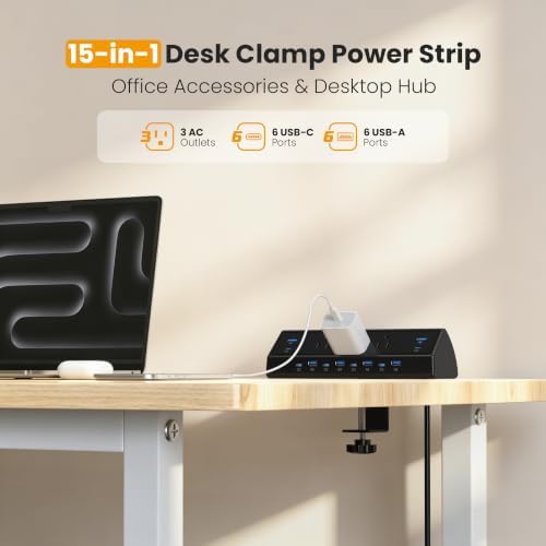 VILONG Desk Clamp Power Strip,130W Total Fast Charging Station - Image 2