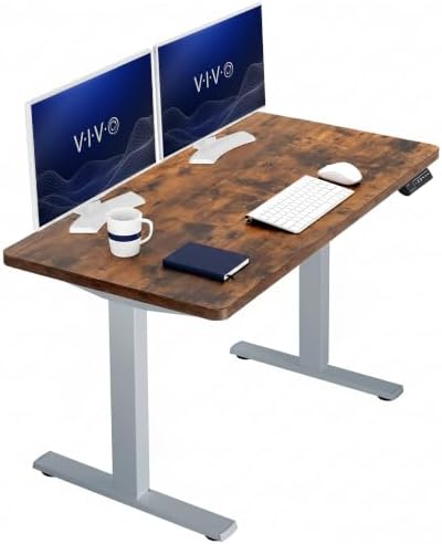 VIVO Rustic Vintage Brown 43 x 24 in Standing Desk, DESK-KIT-1G4N by VIVO