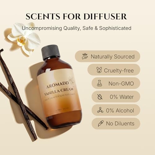 Aromadd Vanilla Cream Diffuser Oil Refill, Warm Vanilla Caramel, 6.76 Fl Oz - Image 4