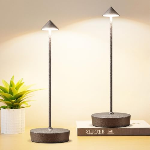 Cordless Rechargeable Led Table Lamp Battery Operated Light Charcoal Gray 2 by Tpczqj