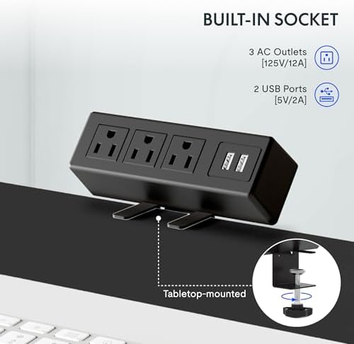 FLEXISPOT EN2 40"x24" Standing Desk with Power Strip Bundle, Black - Image 4
