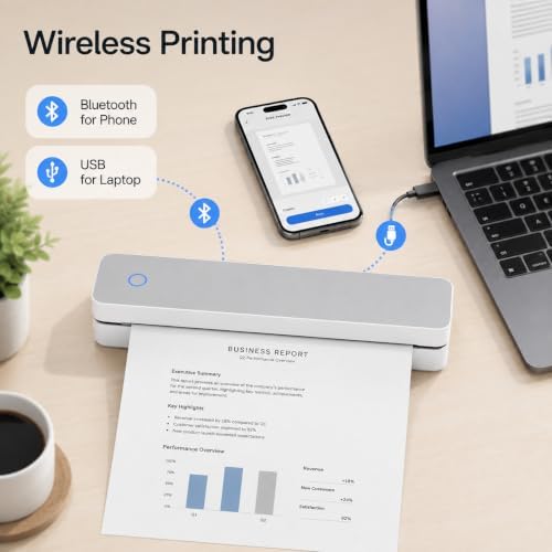 Portable Thermal Printer Bluetooth Inkless Printer for US Letter A4 A5 B5 - Image 2