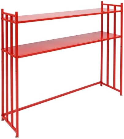 2-Tier Metal Desk Shelf, 45.2 Inch Desktop Bookshelf Organizer by MARTEXBUY