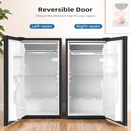 Antarctic Star 3.2 Cu.Ft. Compact Refrigerator,Single Door Mini Fridge with Adjustable Thermostat,Low noise for Apartment,Dorm,Office,BLACK - Image 5