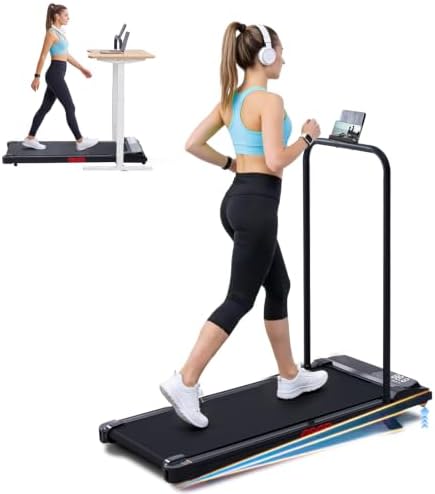 Portable Walking Pads Treadmill with Handle Bar Incline for Home Small by UYOGA