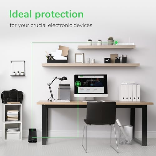 APC UPS 600VA/330W Battery Backup for Computer, Router, NAS, BE600M1 - Image 6