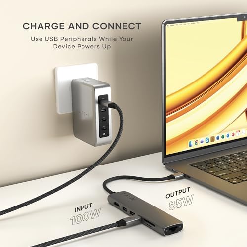 Satechi 7-in-1 USB-C Hub with Ethernet, 4K/60Hz HDMI, Space Gray - Image 3