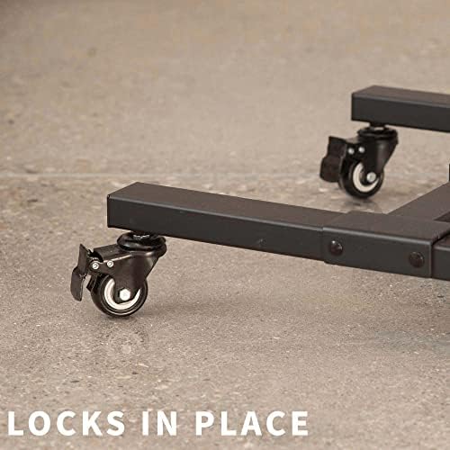 VIVO Black Rolling TV Cart w/Wheels for 13 to 50 inch Screens, STAND-TV07W - Image 6