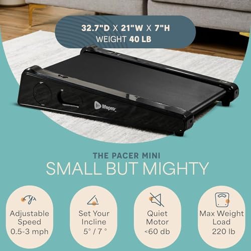 Lifepro PacerMini Walking Pad with Incline for Home Mini Apartment & Office - Image 5