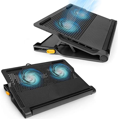 Targus Laptop Cooling Pad for Laptops up to 17-inches, Dual High-Speed Fans Chill Mat + 4-Port USB Hub Laptop Fan Cooling Pad for Work, USB Stand Cooling Pad for Gaming Laptop Cooling Fan (AWE81US) by Targus