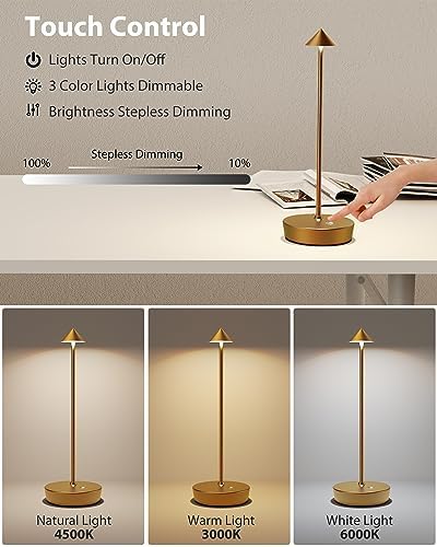 Cordless Table Lamp Rechargeable 6000mAh Battery Outdoor LED Light - Image 3