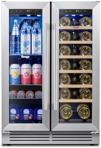 Yeego Beverage Refrigerator - 24 inch 60 Cans and 20 Bottles Beer Cooler by Yeego