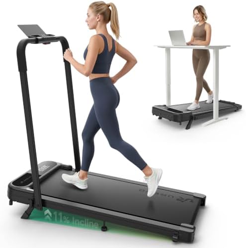 UREVO Smart 11% Incline Treadmill, Walking Pad with AI Smart APP by UREVO