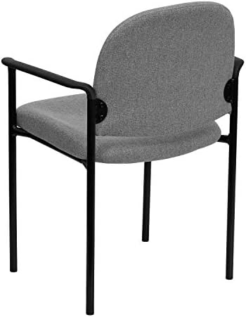 Flash Furniture Steel Stackable Reception Chair with Arms, Gray - Image 5