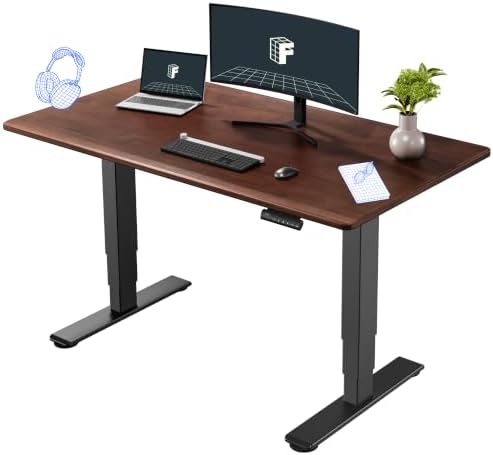 FLEXISPOT E6 Solid Wood Dual Motor 3-Stage Electric Standing Desk, 55 x 28 by Unknown