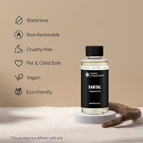 Luxury Hotel Scent Santal Diffuser Oil 200ml Waterless Sandalwood Refill - Image 4