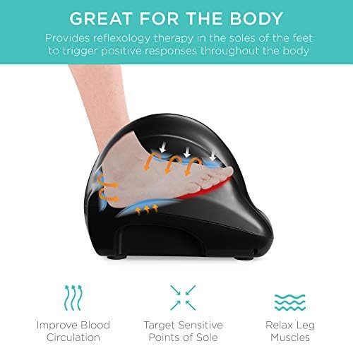 Best Choice Products Shiatsu Foot Massager for Pain Relief, Plantar Fasciitis, Neuropathy, Blood Circulation, Remote Control w/Compact Design - Black - Image 3