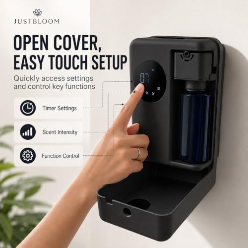 JUSTBLOOM Wall-Mounted Waterless Scent Diffuser, Bluetooth App Control - Image 6